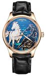 TEINTOP Japanese Automatic Men's Watch Zodiac Animal Mechanical Carnival Watches (Horse Black)