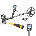 Nokta Simplex Ultra Waterproof Metal Detector with Carbon Fiber Shaft and 11” Search Coil (Metal Detector with Accupoint Pinpointer)