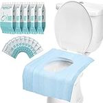 50 Pack Toilet Seat Covers Disposable - Waterproof 16x24 Inch Extra Large Individually Wrapped Toilet Seat Shields Travel Accessories for Adults Kids