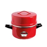 ANNA KITEX Aluminium Chakson DLX Choodarapetty Aluminum Pot Thermal Rice Cooker, Red, 1.5 Kg, Capacity 7 Liters