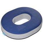 ComfyHug Donut Pillow – Orthopedic High-Resilience Foam Hollow Centered Ring Seat Cushion for Piles, Hemorrhoids, Tailbone & Sciatica Pain | for Office Chair, Car & Wheelchair | Washable Cover