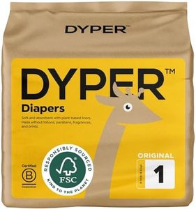 DYPER Baby Diapers Size 1 | Honest Ingredients | Cloth Alternative | Day & Overnight | Made with Plant-Based* Materials | Hypoallergenic