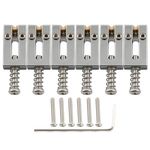 Musiclily Ultra 10.5mm Solid Brass Modern Guitar Roller Bridge Saddles for Strat Tele Style Electric Guitar, Chrome (Set of 6)