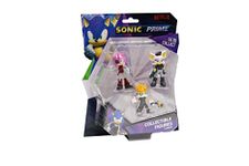 BANDAI Sonic Prime Collectable Figures 3 Pack Set 3 | 3 6.5cm Sonic The Hedgehog Models Based On The Sonic Prime Netflix TV Show | Sonic Toys Make Great Gaming Merchandise For Adults And Kids