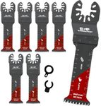S&F STEAD & FAST 6 PCS Oscillating Tool Blades for Wood, Japanese Teeth Curved Edge, Long Oscillating Saw Blades for Wood, Plastic
