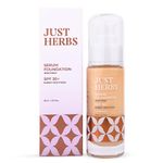 Just Herbs Serum Foundation For Face Makeup With SPF30+ Dewy Finish Full Coverage Waterproof, Sweatproof Foundation For All Skin Types (Porcelain)