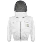 Safta Bee Classy Bee Jacket, Professional Beekeeping Jacket with Fencing Beekeeper Veil. (White, XL)