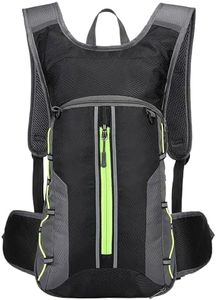 Amazon Brand - Symactive Hydration Mesh Backpack Ultra Series Hi-Viz | Leak-Proof | 2-liter Water Bladder | Breathable Mesh Design | Adjustable with Shoulder, Chest, and Waist Straps (Green)