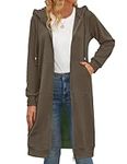 Zeagoo Women's Casual Zip up Hoodies Long Tunic Sweatshirts Jackets Fashion Plus Size Hoodie with Pockets