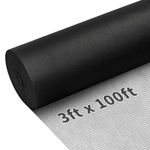 ENONGARDEN 3x100ft Non-Woven Weed Barrier Landscape Fabric, 5.8oz Heavy-Duty Garden Ground Cover White Weed Control Mat, Weed Blocker Mats Easy Setup for Yard, Garden Bed, Orchard, Farm, Fruit Trees
