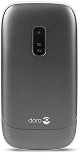 Doro 6030 Unlocked Clamshell Big Button Mobile Phone for Seniors with 2.4" Screen, Emergency Button and Widely Separated High Contrast Keys (Graphite/White)