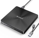 ORICO External Bluray DVD Drive USB 3.0 and Type-C 100G Blu-Ray Burner Optical Drive 3D Ultra Slim Portable with M-DISC for Both Mac/PC-BRGU3-02