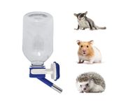 Choco Nose Patented Mini No-Drip Water Bottle/Feeder for Hamsters/Hedgehogs/Gliders/Rats/Mice and Other Small Pets and Animals - for Cages, Crates or Wall Mount. 10.2 oz. Nozzle 10mm, Blue (C125)