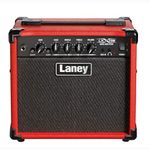 Laney LX15B Bass Amp - 3 EQ combo portable practise guitar amplifier perfect for beginners. Headphone out for silent practise and Aux in to jam along. - 15 Watt - Red