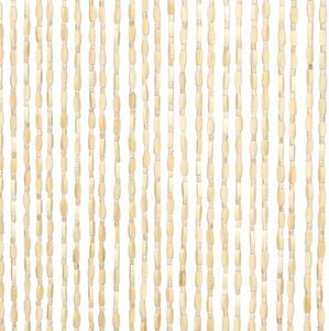 HYVAKUPPA 35.5" x 75" Bamboo and Wood Beaded Curtain for Doorway 52 Strands Handmade Bohemian Door Beads Curtain Boho Hanging Room Divider for Bedroom Living Home Deco, Beige