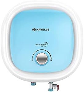 Havells Adonia Spin 15 Litre Storage Water Heater(Geyser)| Temperature Sensing LED Knob| Glass Coated Anti Rust Tank| Warranty:7 Year on Tank| With Shock Safe Plug | Free Installation & Flexi Pipes