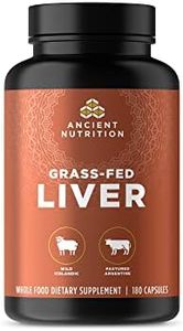Organ Supplements by Ancient Nutrition, Grass-Fed and Wild Organ Complex Capsules, Beef & Lamb Liver, Supports Healthy Blood, Gut, and Liver, 180 Ct