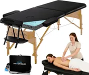 SereneLife Folding Portable Massage Table - Professional Adjustable Folding Salon Bed w/ 3 Sections, Face Cradle, Arm Rest & Carrying Bag for Therapy, Tattoo, Salon, Spa & Facial Treatment