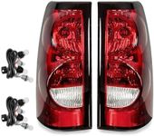 Rongxu auto Silverado Tail Lights Compatible With 2003-2006 Chevy Silverado 1500/1500HD 2500/2500HD 3500 Driver and Passenger Side OE Style Rear Brake Lamps, Bulb and Harness Included (OEM Style)