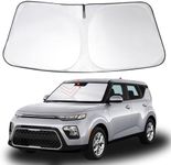 YYCKE Windshield Sun Shade Accessories Compatible with 2020 2021 2022 2023 2024 Soul for Kia Foldable Sunshade Sun Visor Blocks UV