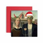 Huxters Funny Christmas Card for Friends - Christmas Card to all of you - Brother Sister Mum Dad Auntie Uncle Christmas - Humorous Traditional Xmas Card - Santa - 14.8cm