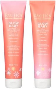 Pacifica Beauty, Glow Baby Vitamin C Brightening Body Lotion & AHA Brightening Body Scrub, Moisturizing & Exfoliating, Moisturizer for Dry Skin, Hydrating, Soothing Vitamin E, Body Care, Vegan