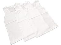 **Back to School** 6 Pack of Girls 100% Cotton Warm Vests/Available in Ages 1 up to 13 Years (Age 6-8 Years) White