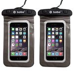 BOBO Universal Waterproof Pouch (Big Size) Cellphone Dry Bag Case for Smartphone – Grey (Pack of 2)