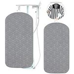Ziliny 2 Pcs Garment Steamer Hanging Ironing Board 35 x 17.5 Inch with 2 Pcs Dust Bag Clothes Steamer Anti-steam Pad for Woman Men Laundry Clothes Hanging Standing Handheld Accessory, Grey