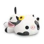 Onsoyours Cute Cow Plushie, Soft Stuffed Milk Cow Squishy Plush Animal Toy Sunflower Cow Pillow for Kids (Sunflower Cow, 12")