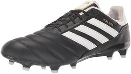 adidas Unisex-Adult Copa Icon Firm Ground Cleats Soccer Shoe, Black/White/Gold Metallic, 7.5 Women/8.5 Men