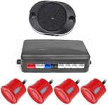 ePathChina 4 Sensors Buzzer Car Parking Sensor System with Audible Alarm/Waterproof, Back Car Assistant (Red)