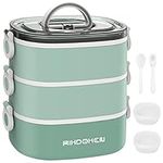 RIKDOKEN Lunch Box, Stackable 3 Lay