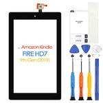 Touch Screen for Amazon Kindle Fire HD7 HD 7 9th Gen 2019 M8S26G 7 inch Digitizer Screen Replacement for Amazon Kindle Fire HD7 9th Touchscreen Front Glass Panel with Repair Tools (not LCD Display)