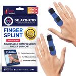 Doctor Developed Trigger Finger Splint For Arthritis & Doctor handbook, Grip Support & Straightener Tool, Broken Finger Support That Fits Index, Middle, Ring, Pinky (Navy S/M 2 Pack)