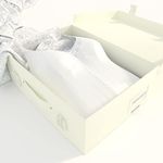 Hangerworld Small Ivory Wedding Dress Bridal Gown pH Neutral Space Saving Storage Travel Box with Acid Free Tissue