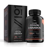 Organic Ceylon Cinnamon 1200mg - Potent 100% Sri Lanka Cinnamon Verum - Halal - 90 Vegan Capsules