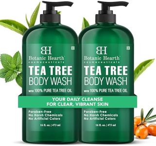 Botanic Hearth Tea Tree Body Wash, Helps Nail, Athletes Foot, Ringworms, Jock Itch, Acne, Eczema & Body Odor, Soothes Itching & Promotes Healthy Skin and Feet, Naturally Scented, 16 fl oz 2 Pack