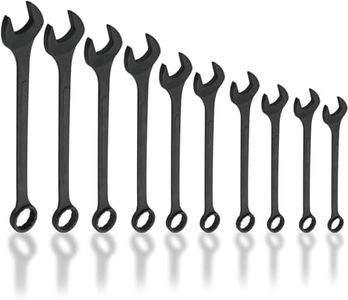 Neiko 03129A Jumbo Combination Wrench Set, 10 Piece | Black Oxide Finish SAE (1-5/16" - 1-7/8")