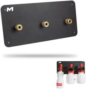 Maxshine Universal Foam Cannon Holder – 1/4" Quick Connect Wall-Mounted Organizer – Heavy-Duty Metal for Garage & Mobile Detailing (3 Cannons, Logo)