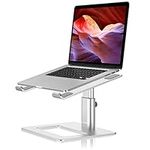 GOKEDA Laptop Stand for Desk, Aluminum Portable Ventilated Laptop Riser, Ergonomic Adjustable Macbook Stand Compatible with MacBook Air Pro, Dell, HP, Lenovo Samsung (More 11-17" Laptops)