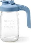 County Line Kitchen Glass Mason Jar Pitcher with Lid - Wide Mouth, 1 Quart (32 oz) - Heavy Duty, Leak Proof - Sun & Iced Tea Dispenser, Cold Brew Coffee, Breast Milk Storage, Water & More