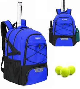 LARIPOP Tennis Bag Tennis Backpack for Women and Men 2 Rackets with Separate Shoe Compartment for Pickleball Tennis Badminton Rackets