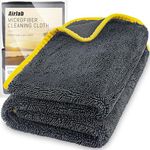 Airlab Car Drying Towel Extra Large and Thick 90x60cm, Wonder Wipes XXL Bathroom Drying Cloth, 650GSM Super Absorbent Dual-Sided Microfibre Cleaning Cloth for Car Hair Bath Shower Window Gym Beach