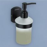 Plantex 304 Grade Stainless Steel Liquid Soap Dispenser/Shampoo Dispenser/Handwash Dispenser/Bathroom Accessories - Pack of 1 (Parv-Black)