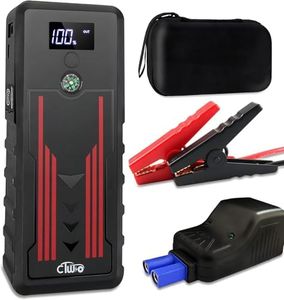 Car Jump Starter 1000A, CTWJO Portable Jump Starter Battery Pack for Up to 7.2L Gas and 5.5L Diesel Engines, 12V Jump Box with USB-C Smart Port, Compass, LCD Screen, LED Light, Travel Case