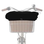 ECENCE 1x Bicycle basket rain protection Black Bicycle basket rain protection cover, waterproof cover for bicycle basket, rain protection cover for bicycle baskets