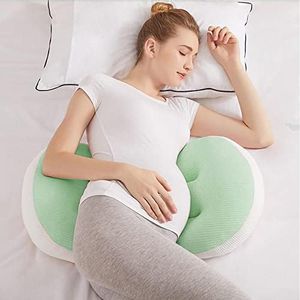 Aus Made U-Shaped Nursing Pillow Support Pregnancy Pillows Feeding Baby Side Sleeping Pillow Pregnant Woman Maternity Pillow (Green | White)