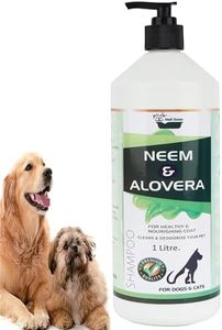 Medilogy Biotech Dog Shampoo Neem Aloe Vera 1 Litre Ayurvedic White Color Promotes Healthy Skin Coat Anti Bacterial Anti Fungal Anti Itch Anti Inflammatory, 1 Liters
