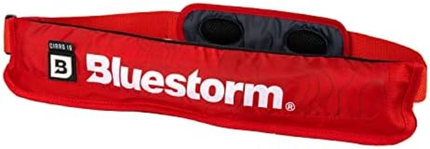 BLUESTORM Cirro 16 Manual Inflatable Belt Pack for Adults | US Coast Guard (USCG) Approved Life Jacket Waist Belt PFD for SUP Paddleboarding, Fishing & More (Nitro Red)